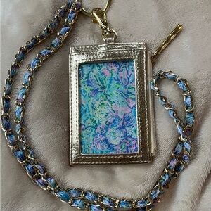 Lilly Pulitzer Lanyard with ID Holder, Keychain Wallet, Soleil It On Me